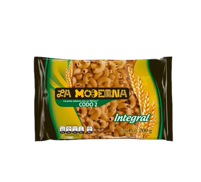 Pasta integral de codito 200 g