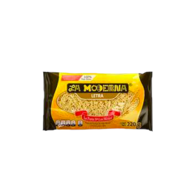 Pasta integral de letras 200 g